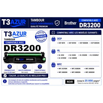 Tambour compatible Brother DR3100 / DR3200 - 25 000 pages