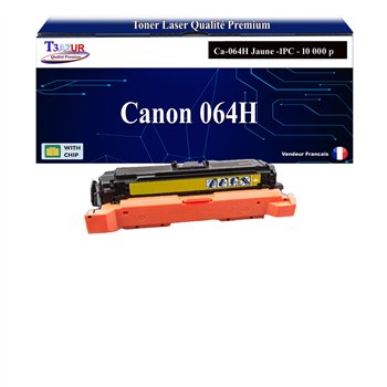 Toner compatible avec Canon 064H (4932C001/4931C001) Jaune - 10 000 pages