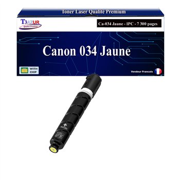 Catouche compatible avec Canon 034 (9451B001) Jaune - 7 300 pages