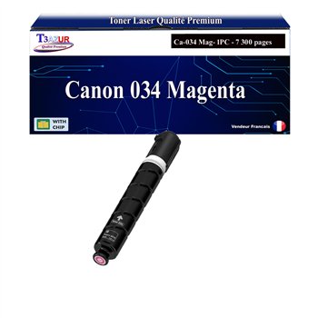 Catouche compatible avec Canon 034 (9452B001) Magenta- 7 300 pages