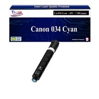 Catouche compatible avec Canon 034 (9453B001) Cyan - 7 300 pages