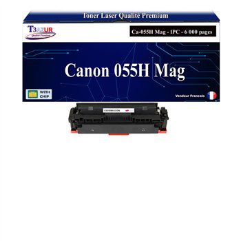 Toner compatible avec Canon 055H (3018C002/3014C002) Magenta - 6 000 pages