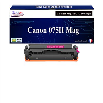 Toner compatible avec Canon 075H (6367C002/6363C002) Magenta - 2 500 pages