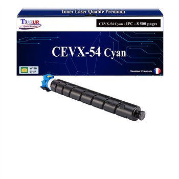 Toner compatible avec Canon C-EXV54 (1395C002) Cyan - 8 500 pages