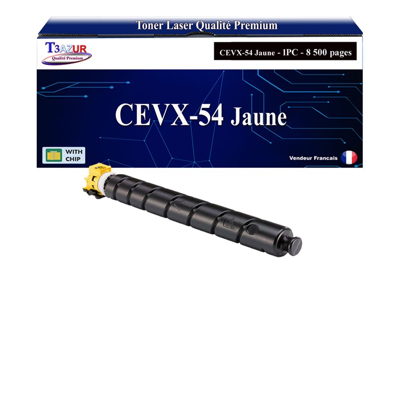 Toner compatible avec Canon C-EXV54 (1397C002) Jaune - 8 500 pages
