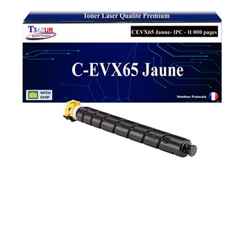 Toner compatible Canon CEXV65 (5764C001) Jaune -11 000 pages