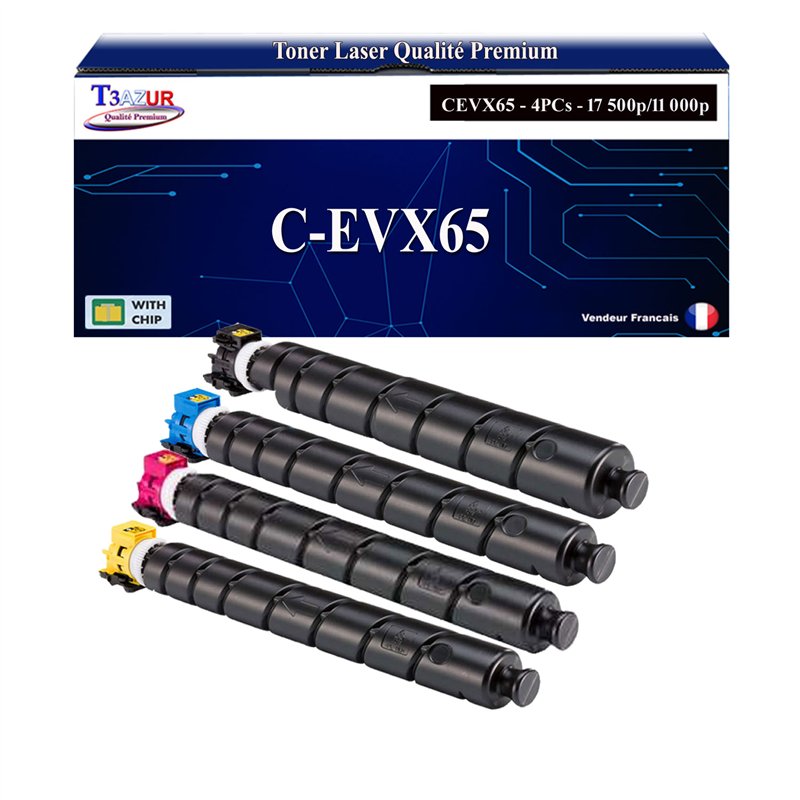 Lot de 4 Toners compatibles Canon CEXV65