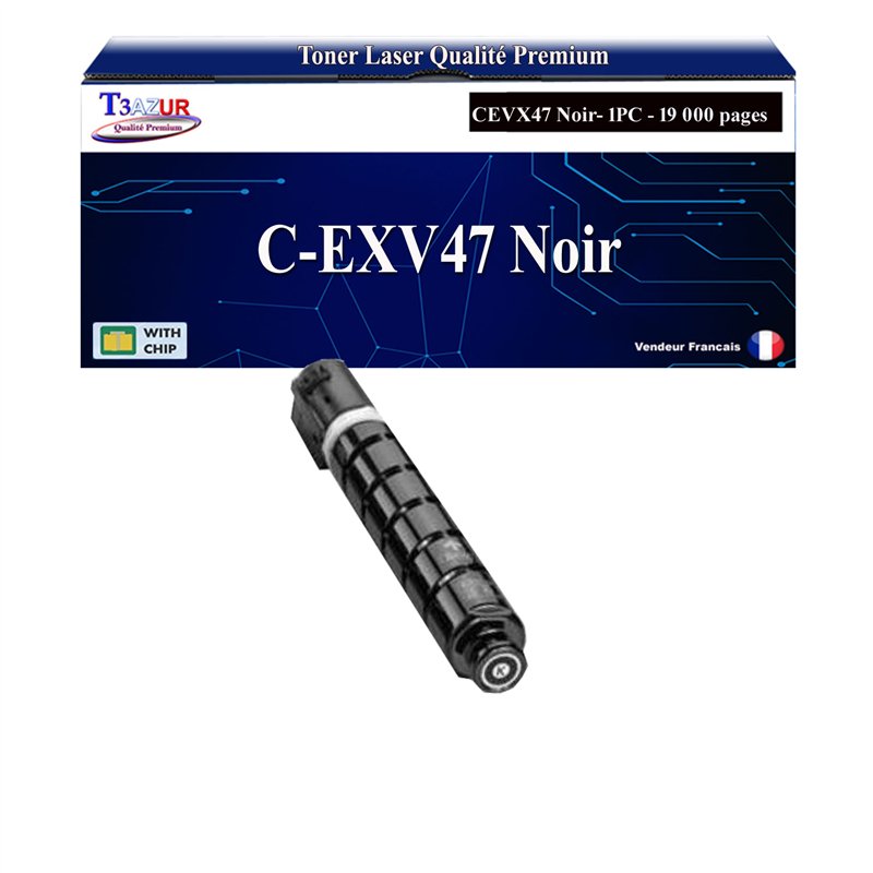 Toner compatible Canon C-EXV47 (8516B002) - Noire - 19 000 pages