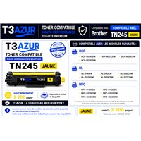 Toner compatible Brother TN241/ TN245- Jaune - 2 200 pages