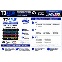 Lot de 4 Toners compatibles Brother TN241 / TN245