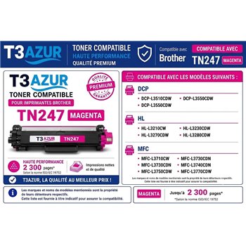 Toner compatible Brother TN247/ TN243 - Magenta -2 300 pages