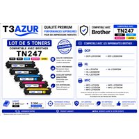 Lot de 5 Toners compatibles Brother TN247/ TN243