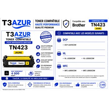 Toner compatible Brother TN421/ TN423/ TN426 - Jaune