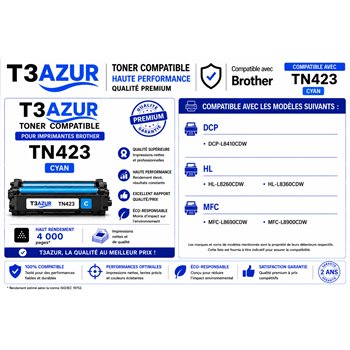 Toner compatible Brother TN421/ TN423/ TN426 - Cyan