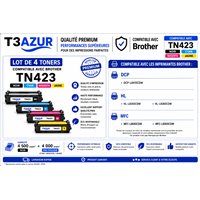 Lot de 4 Toners compatibles Brother TN421/ TN423/ TN426
