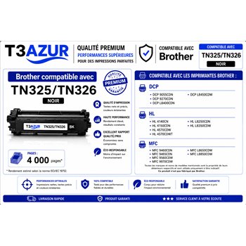 Toner compatible Brother TN320/ TN325/ TN326 / TN329 - Noire
