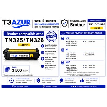 Toner compatible Brother TN320/ TN325/ TN326 / TN329 - Jaune