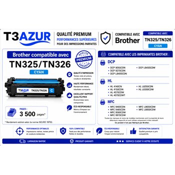 Toner compatible Brother TN320/ TN325/ TN326 / TN329  - Cyan
