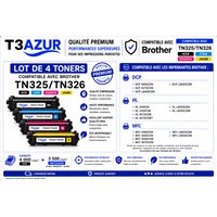 Lot de 4 Toners compatibles Brother TN320/ TN325/ TN326 / TN329