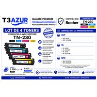 Lot de 4 Toners compatibles Brother TN230