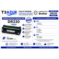 Tambour compatible Brother DR230 (DR-230CL) - Noire