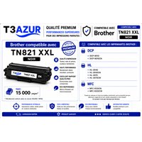 Toner compatible Brother TN821XXL (TN821XXLBK) - Noire