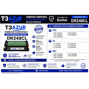 Kit Tambour compatible avec Brother DR248CL -30 000 pages