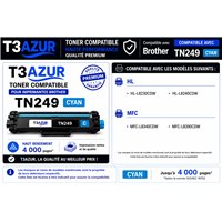 Toner compatible Brother TN249C - Cyan - 4 000 pages