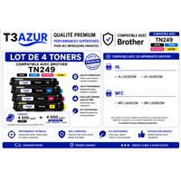 Lot de 4 Toners compatibles Brother TN249