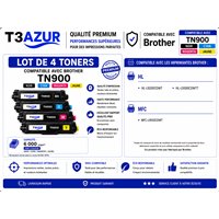 Lot de 4 Toners compatibles Brother TN900