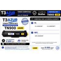 Toner compatible Brother TN900 - Jaune - 6 000 pages