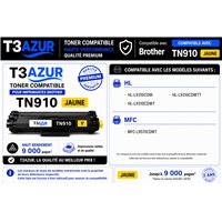 Toner compatible Brother TN910 - Jaune - 9 000 pages