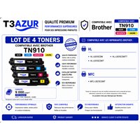 Lot de 4 toners compatibles Brother TN910