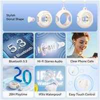 Écouteurs intra-auriculaires Vention Tiny T17 Bluetooth 5.3 avec étui de chargement - Véritablement sans fil - Autonomie de 6 h 