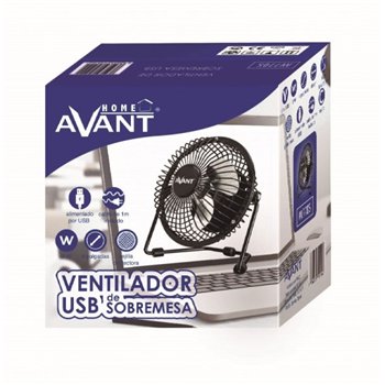 Ventilateur de table USB Avant 10 cm - Câble de 1 m - Noir