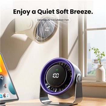 Ventilateur de bureau Vention PBJ - Vitesse maximale 2500 tr/min - Batterie 3000 mAh - Beige