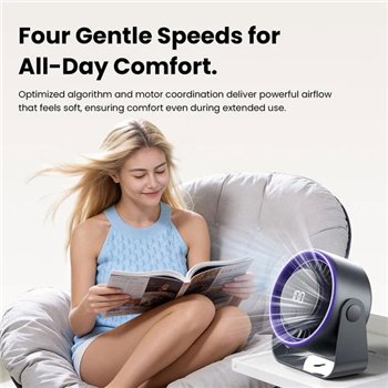 Ventilateur de bureau Vention PBJ Pro - Vitesse maximale 2500 tr/min - Batterie 4500 mAh - Violet