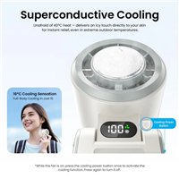 Ventilateur portable Vention PBC - Vitesse maximale 13 000 tr/min - Blanc