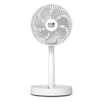 Ventilateur de bureau pliable et portable Muvip 6,5 W, diamètre 19 cm - Blanc