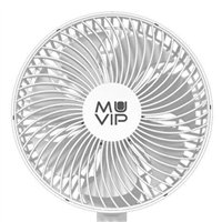 Ventilateur de bureau pliable et portable Muvip 6,5 W, diamètre 19 cm - Blanc