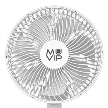 Ventilateur de bureau pliable et portable Muvip 6,5 W, diamètre 19 cm - Blanc