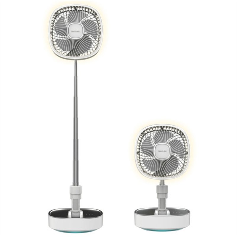 Ventilateur sur pied portable Cecotec EnergySilence 1000 FoldAir - 8000 mAh - Blanc