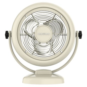 Ventilateur de bureau Cecotec EnergySilence 800 RetroDesk à 3 pales - Beige