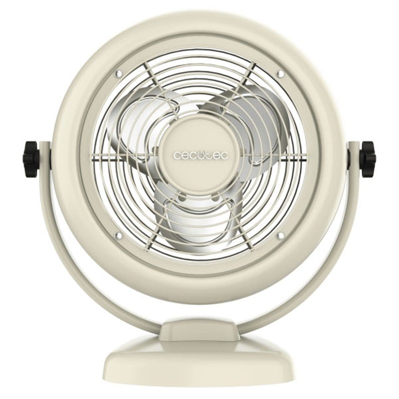 Ventilateur de bureau Cecotec EnergySilence 800 RetroDesk à 3 pales - Beige