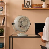 Ventilateur de bureau Cecotec EnergySilence 800 RetroDesk à 3 pales - Beige