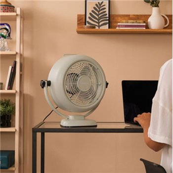 Ventilateur de bureau Cecotec EnergySilence 800 RetroDesk à 3 pales - Beige