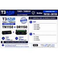 Kit tambour+Toner compatible avec Brother DR1150/ TN1150