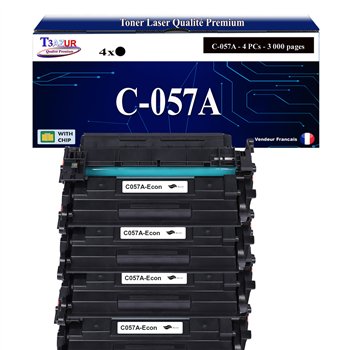 3x Catouches compatibles avec Canon 057 (3009C002) - 3 000 pages