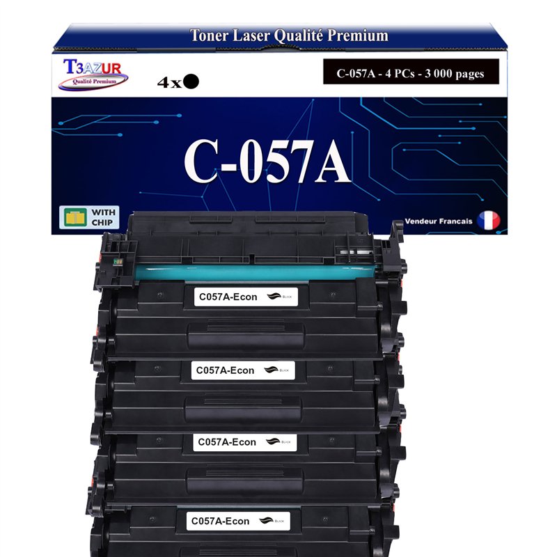 3x Catouches compatibles avec Canon 057 (3009C002) - 3 000 pages