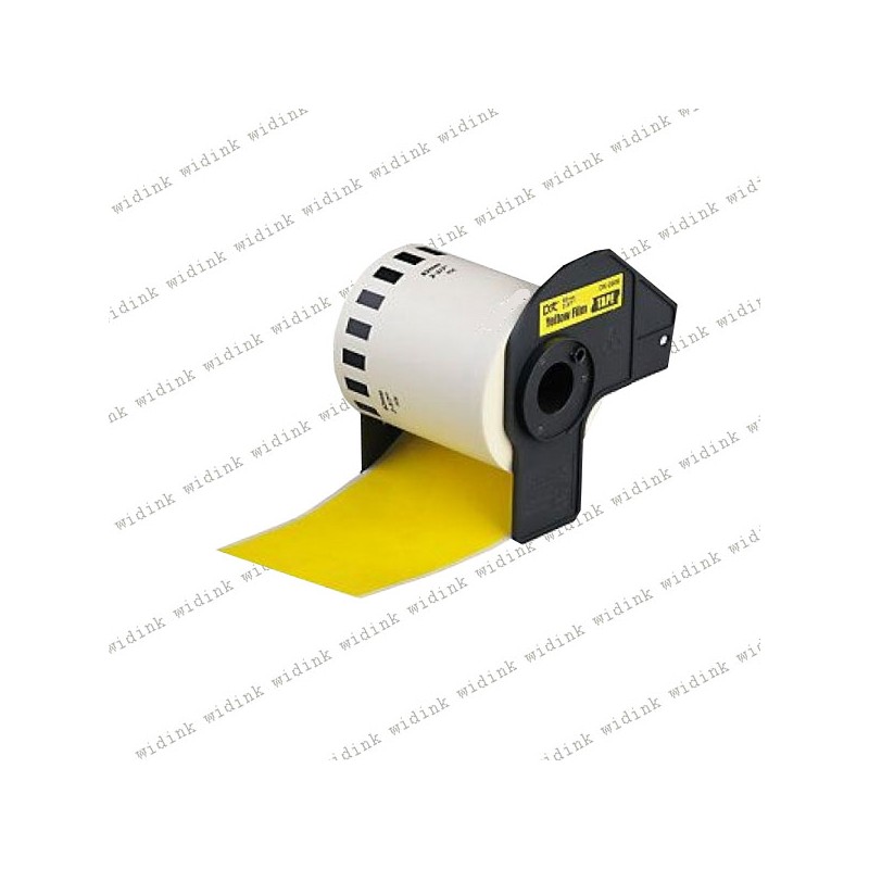 Etiquette générique Brother DK22606- Texte noir sur fond jaune- 62mm*15.24m